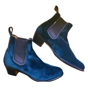 Penelope Chilvers Green Velvet Cubana Booties
